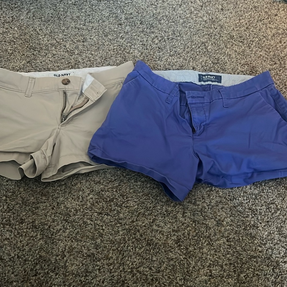 Two pairs of old navy chino shorts